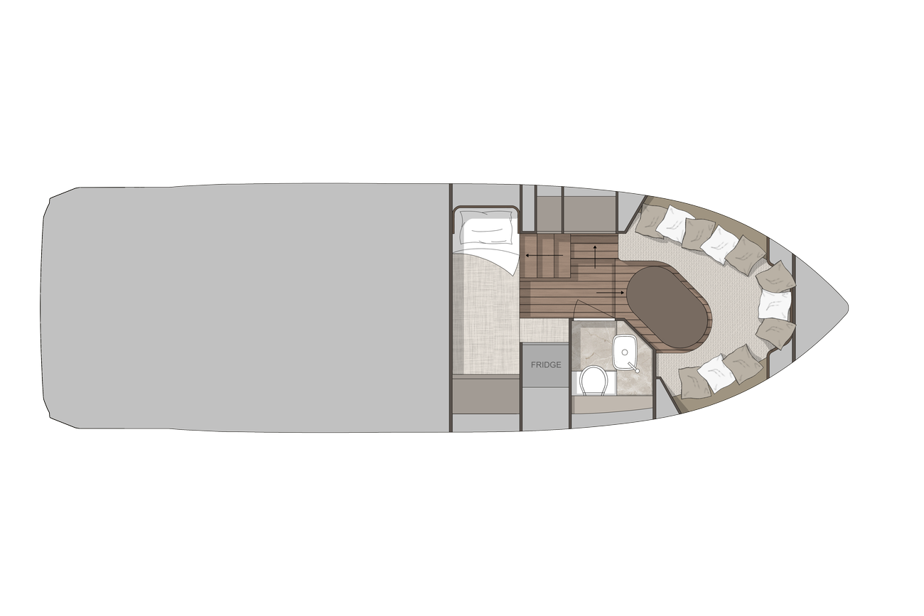 Plan du Cranchi A32 : Pont inférieur