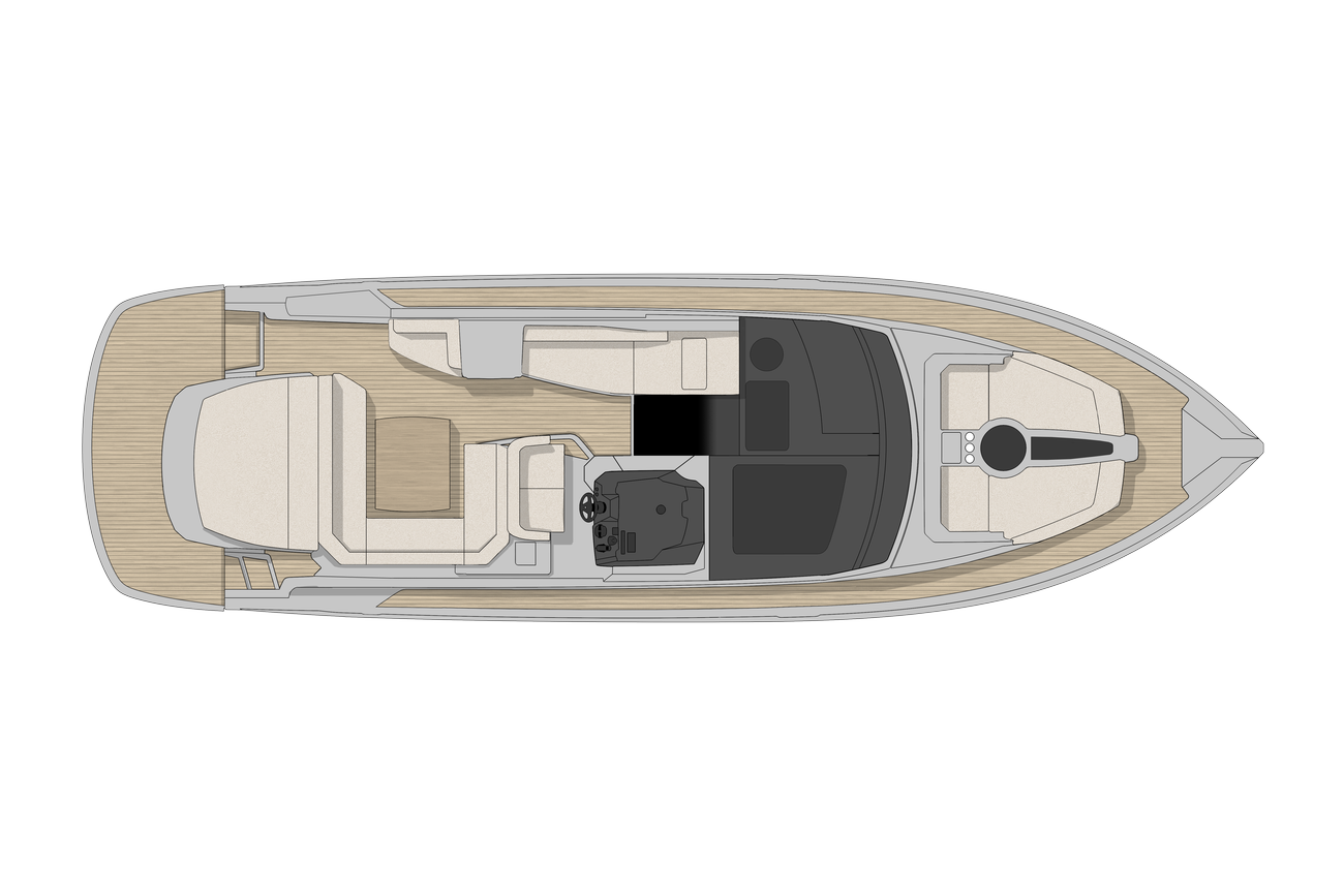 Plan du Cranchi M44 HT : Pont principal