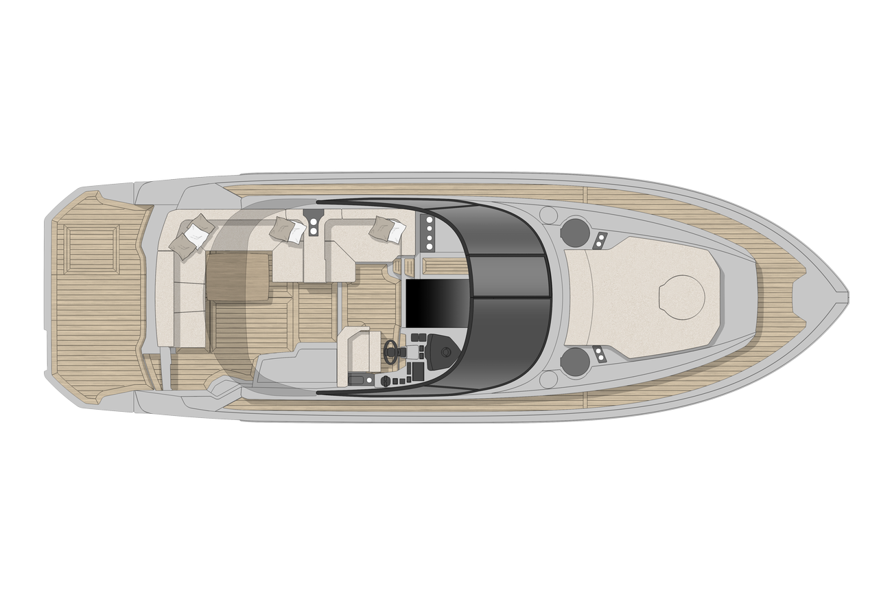 Plan du Cranchi Z35 : Pont principal